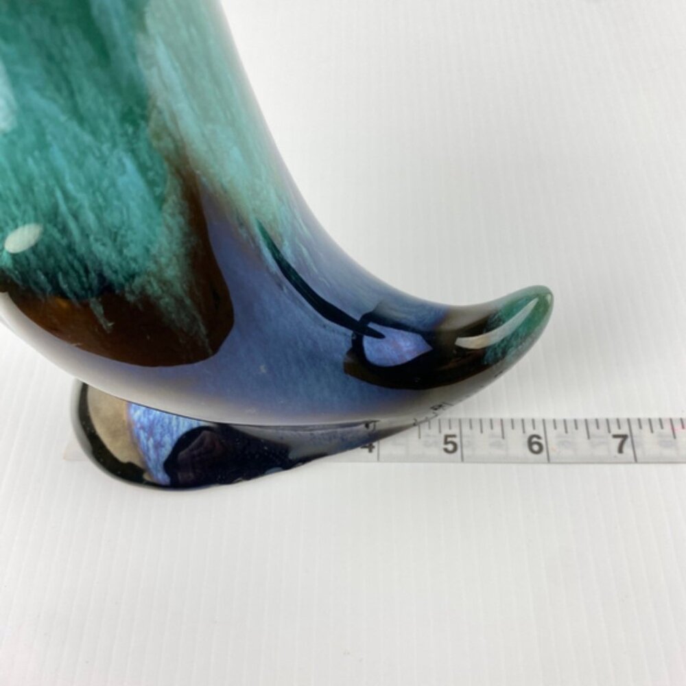 Blue Mountain Duck 11 X 6 Vintage Glazed Pottery Long Neck Duck Figurine - Picture 8 of 9